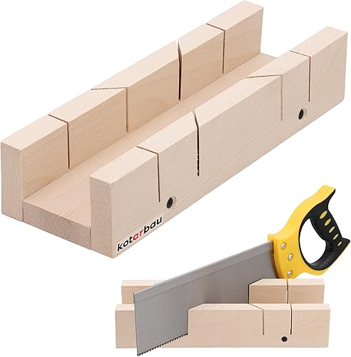 KOTARBAU® Schneidlade Gehrungslade Holz Sägelade Gehrungsschneidlade 300 x 60 x 100 mm - Cheap-Us
