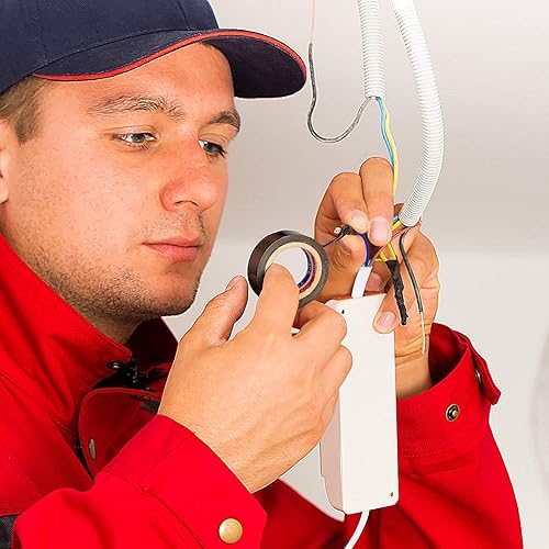 MaoXinTek Isolierbänder Elektriker Klebeband 18 mm x 10 m Schwarz PVC Band Wasserdicht Elektrisches Isolierband 7 Stück - Cheap-Us