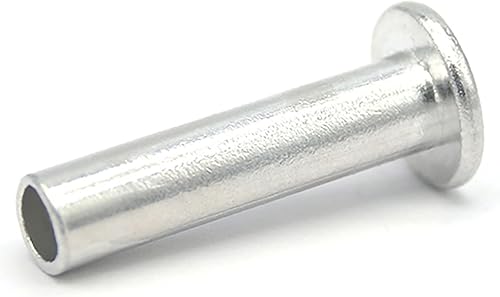 CREULT Flachkopfnieten aus Aluminium M5 x 14mm Länge halb hohl Blind Schlagnieten Glatter Körper Runde Befestigungselemente Al Material (80 Stücke) - Cheap-Us