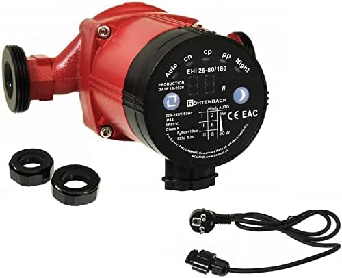Heizungspumpe Umwälzpumpe Hocheffizienzpumpe Klasse A 25-80/180 - Cheap-Us