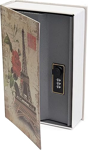 Brynnberg - Ablenkung Buchtresor Abschließbare Box - Secret Safes Mit Sicherheit Kombination Schlösser - Tresor Für Zuhause Mit Mini Geldkassette Für Geld, Reisepass Und Schmuck - Route 66 Design - Cheap-Us