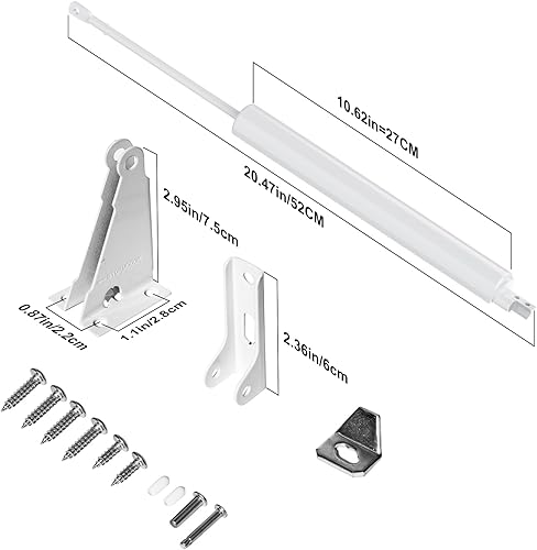 GLKEBY Sturm-Türschließer, robuster Türverschluss mit Offenhaltefunktion und sanfter Schließbewegung, für Sturm, Fliegengittertüren, Schwarz - Cheap-Us