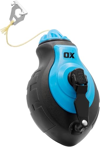 OX TOOLS Pro Aluminium-Kreiderolle mit Kevlar-verstärktem Seil, 6:1 Übersetzungsverhältnis und 30 m Schnur - Cheap-Us