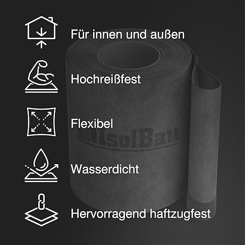 Isolbau Spezial Wannen-Dichtband 3m - Wannen-Fugenband zur Abdichtung von Sanitär, Badewanne, Dusche, Bad, Selbstklebend für Innen- & Außenbereich - Cheap-Us