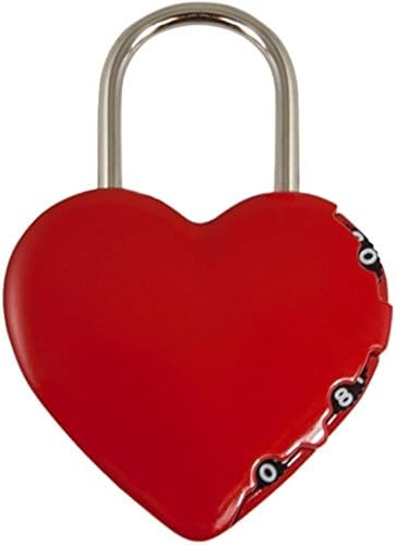 Stanley Liebesschloss Vorhangschloss in Herzform (zum Beschriften geeignet, 3-stellig, Bügelschloss, Herzschloss Herz Vorhängeschloss) S742-065 - Cheap-Us