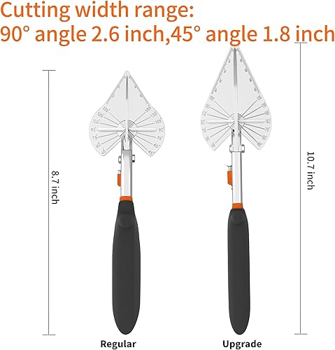 GARTOL Gehrungsschere-Gepäck Schere zum Winkel Schneiden von Formteilen und Zierleisten, zwischen 45 und 135 Grad, kann für Handwerkzeuge zum Schneiden von Kork, Kunststoff, PVC - Cheap-Us