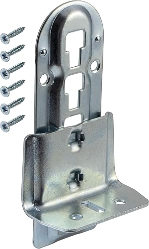 Gedotec Mittelbalken-Beschlag Metall Bettverbinder Winkel Einhängebeschlag höhen-verstellbar für Mittelbalken-Verbindungen | Bettverbinder mit Höhe: 140 mm | 4 Stück - Lattenrost-Auflage für Betten - Cheap-Us