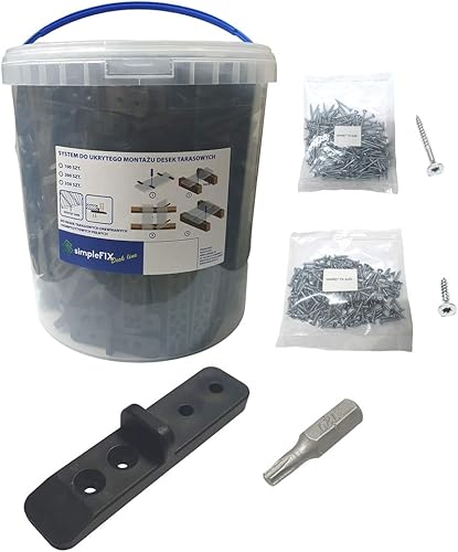 VERSTECKTES SET SYSTEM ZUR MONTAGE VON TERRASSENPLATTEN AUF 9 m² MIT SCHRAUBEN - Cheap-Us