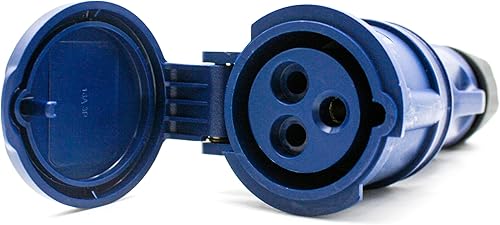 DOJA Industrial | Cee Stecker + Kupplung 380V-IP44 | 16A 3P+E (4-polig) | Dreiphasiger 4-Poliger Kabel Stecker | Schuko Steckdose + Stecker | Strom Campingstecker-Cee Adapter | Wohnwagen Zubehör - Cheap-Us