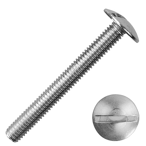 Flachrundschrauben mit großem Kopf und Schlitz M3x35 mm aus Edelstahl A2 (50 Stück) | Bordwandschrauben - Rundkopfschrauben - Becherschrauben - Schlitzschrauben von MESAROS® - Cheap-Us