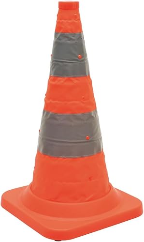 Faltleitkegel 20M, Pro-Version, 50 cm, schwere Ausführung, mit Beleuchtung, für den Feuerwehreinsatz zugelassen (EN 13422) - Cheap-Us