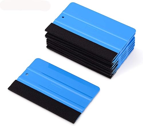 FOSHIO 10Stück Rakel Set 12cm folienrakel Rakel mit Filzkante Filzrakel zur Verklebung von Folie Wandtattoo,Fensterfolie Tönungsfolie Rakel für Auto,12cmx8cm - Cheap-Us