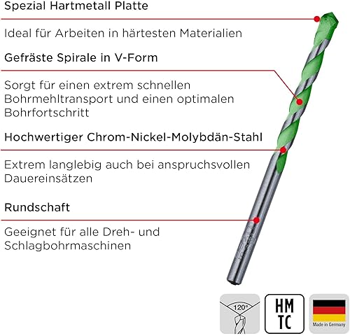 kwb 052660 40CR-Stahl Granitbohrer 6 mm Gesamtlänge 100 mm Zylinderschaft 1 St. - Cheap-Us