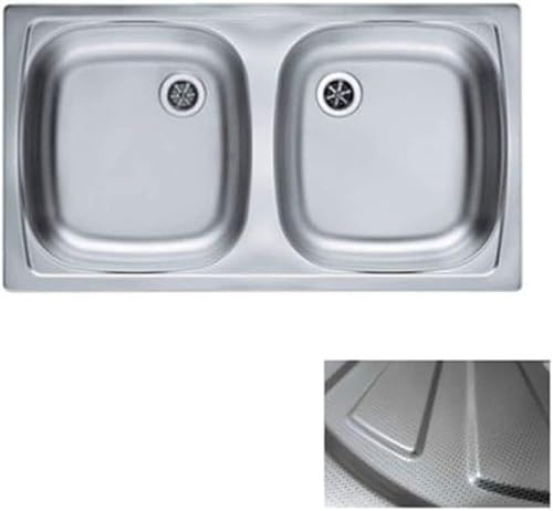 VBChome: Doppelbecken Einbauspüle 780 x 435 mm Camping Küchenspüle - Leinenstruktur Alveus Basic 160 Spülbecken EDELSTAHL Einbauspüle Camping Küchenspüle Ablaufgarnitur fi71 - Cheap-Us