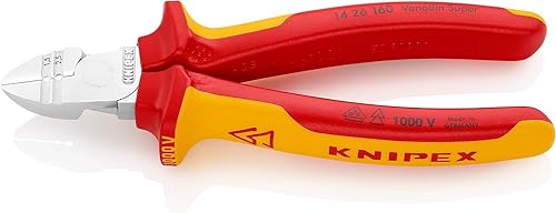 KNIPEX Abisolier-Seitenschneider isoliert mit Mehrkomponenten-Hüllen, VDE-geprüft verchromt 160 mm 14 26 160 - Cheap-Us