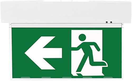 NCC-Licht LED Notleuchte Wand- & Deckenmontage 5,5W Dauerlicht mit 4 Piktogrammen & tauschbarem Akku - Cheap-Us