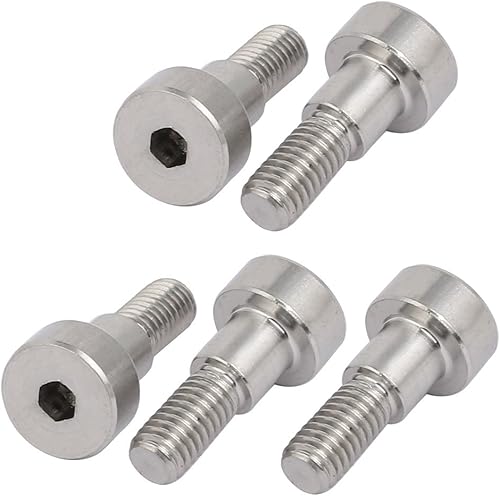 sourcing map 5Stk. 304 Edelstahl Innensechskant Schulter Bolzen 6mm Dmr. 6mm Länge M5 Gewinde de - Cheap-Us