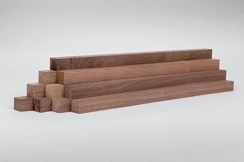 10er-Set Holzleiste - Nussbaum gehobelt - 20/20/500 mm - Cheap-Us