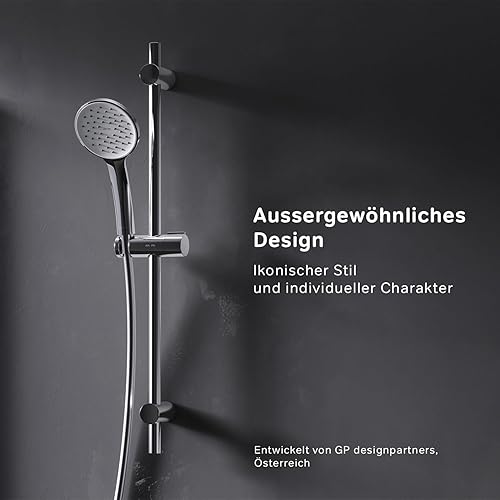 Duschset mit Brausestange ohne Armatur, Duschbrause mit Schlauch und Halterung, Duschstange mit Handbrause, Duschsäule, Duschkopf mit 3 Strahlarten, AM.PM F01XA000 X-Joy, Chrom - Cheap-Us