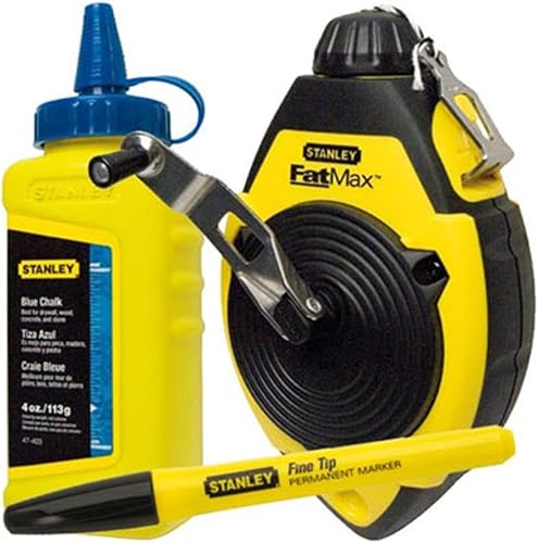 Schlagschnur-Set Schnur-L.30mmit blauer Kreide Permanent Marker Stanley - Cheap-Us