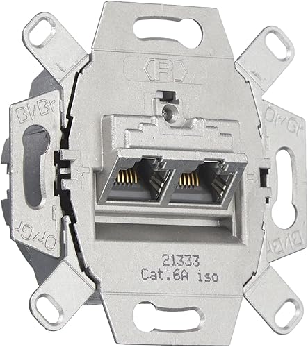 Busch-Jaeger 0218/12-101 UAE-Anschlussdose, RJ 45, Cat. 6A iso, geschirmt - Cheap-Us