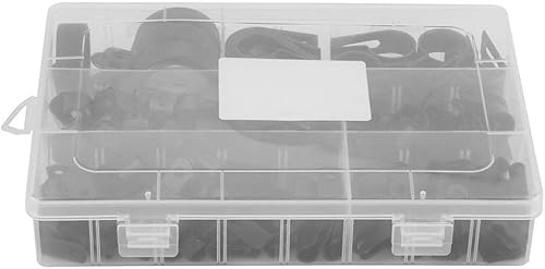 200pcs P Clips Nylon Kunststoff Befestigungen mit verschiedenen Box Fasteners für Conduit, Kabel Conduit Kit, Tubing & Sleeving (schwarz/weiß)(Weiß) - Cheap-Us