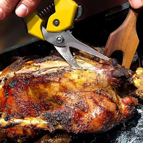 S&R Mehrzweck-Hochleistungsschere 190 mm, 42 mm Edelstahl Klinge, Schere HRC 50-54, präzise Schnittkanten, ergonomische Griffe, Universalschere Kombischere - Cheap-Us