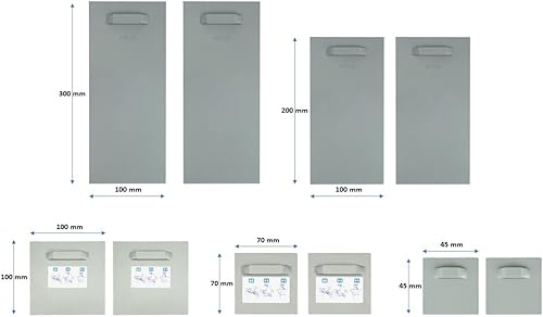 Selbstklebendes Befestigungsset Bilderhalter Spiegelhalter Dibond-Aufhänger Haftbleche (2x Halter | Silikonpuffer, 45x45mm) - Cheap-Us