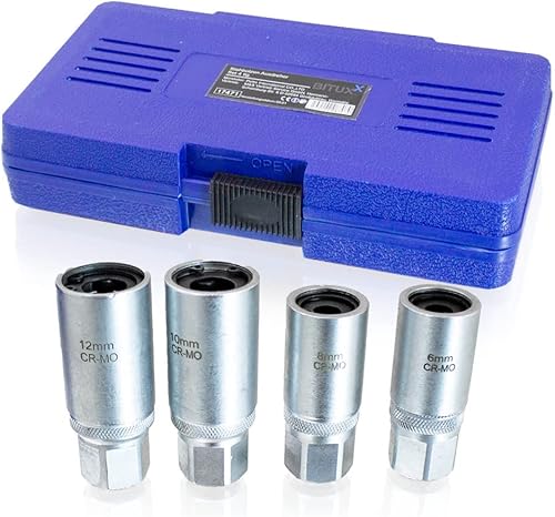 Bituxx 4 tlg. Stehbolzenausdreher Ausdreh Satz 1/2' Set 6-12mm - Cheap-Us