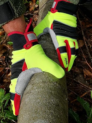 SEIZ Mechanic 800185 Universeller Handschuh für Rettungskräfte, Gr. 9, Gelb/Schwarz/Rot/Grau - Cheap-Us