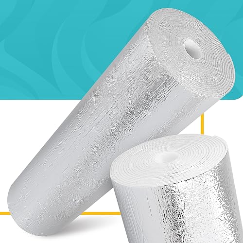 Heizkörper Reflexionsfolie Heizung Isolierfolie 3x0,5x5m Isoliermatte Thermofolie Dämmfolie Wärmereflektor Wandisolierung Böden Dachböden Garage Fenster Kälteschutz Schuppen Hütte Zwinger Wohnmobil - Cheap-Us