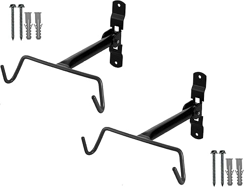 P4B | 4X Fahrrad Wandhalter klappbar - zur Rahmeneinhängung für Fahrräder und E-Bikes | Aus Stahl | Tragkraft 20 Kg | Schwarz/Schwarz - Cheap-Us