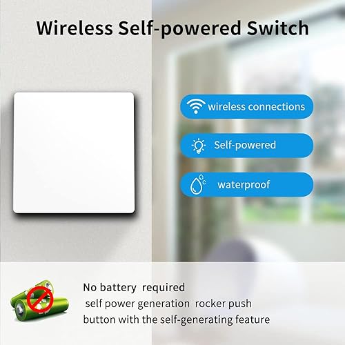 RF433 Funk Lichtschalter Set, Funkschalter Batterielose, Funk-Sender-Sicherheitsschalter und Empfänger-Controller 10A, Funk Schalter 240V, Wandlichtsschalter, Funk-Lichtschalter (3 Way Kit) - Cheap-Us