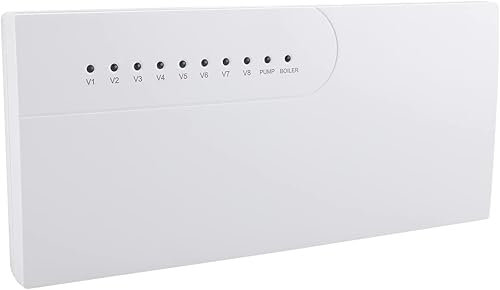 Wengart Fußbodenheizung Verdrahtungszentrum für 230V WG525,Thermostat und Stellantriebe, 8 Zonen Heizungskonzentrator, verbundener Gaskocher und Wasserpumpe, weiß - Cheap-Us