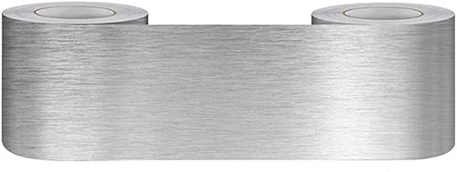 KeZheXi Bordüre selbstklebend Silber 10x500CM zum Aufkleben für Wohnzimmer Küche Badezimmer Tapetenrahmen Abnehmbare Wasserdicht Bodenleiste Verdicken PVC Dekorative Bordüre - Cheap-Us