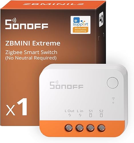 SONOFF Zigbee Smart Switch, Zigbee 3.0 Schalter, Kein Neutralleiter Erforderlich, Smart Lichtschalter Funktioniert mit Alexa & Google Home, Erfordert Zigbee-Gateway. - Cheap-Us