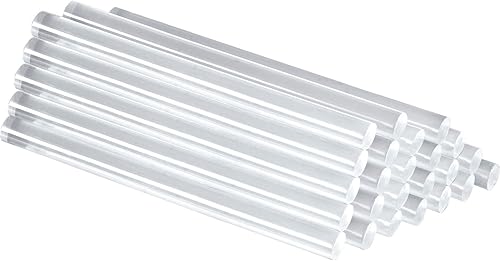 Original Einhell Heißklebesticks (Heißklebepistolen-Zubehör, 24 Sticks, Ø 7 mm x 150 mm, transparent, schnelltrocknend, schnell schmelzend ab 85 °C) - Cheap-Us