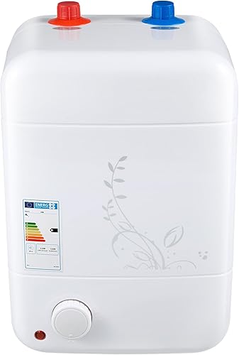 MINRS 8L Kleiner Druckfester Warmwasserspeicher Druckfest Kleinspeicher 1500W Untertischspeicher Untertischboiler Temperatur einstellbar Thermostop-Funktion für Küchenspüle, Bad [Energieklasse B] - Cheap-Us