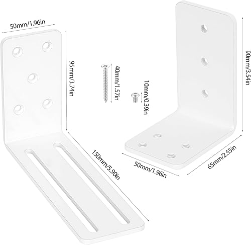 4 STK Tür Barricade Klammern, Z Winkel Halterung, Z Halterung Winkel Metallwinkel, Z Sicherheitstürschloss Halterungen, 2 x 4 Türschloss Klammern Drop-Open Bar für 2 x 4 Lumber, weiß, Z-Form - Cheap-Us