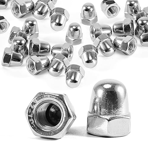 120 Stück Hutmuttern M6 Edelstahl Kappenmuttern, DIN 1587 Hohe Form Hochwertige A2 V2A Kappenmuttern, Sechskant Hutmuttern für Schrauben Gewindestangen & Gewindebolzen - Cheap-Us
