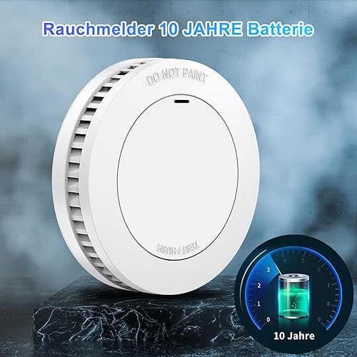 XINDUM Rauchmelder mit Starkere Magnethalterung 6er Set, 10 Jahre Batterie Feuermelder, TÜV Rheinland-Zertifiziert, Rauchwarnmelder, Standalone, Weiß - Cheap-Us