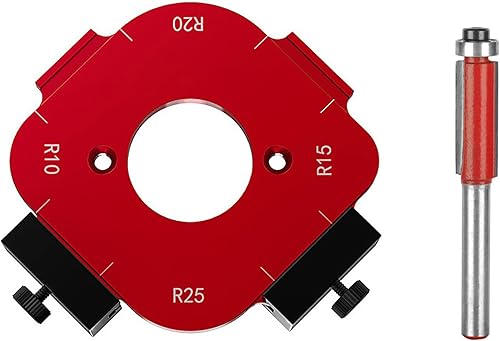 Eckradius-Frässchablonen,R10 R15 R20 R25 Radius Jig Router Schablonen,Corner Radius Routing Templates Frässchablonen,Bündigfräser-Fräser,Für Tische Stühle Bilderrahmen Holzecken - Cheap-Us