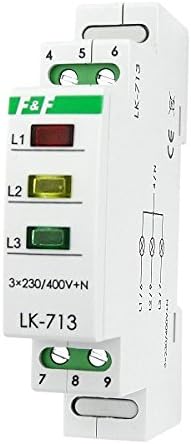Phasenkontrolle 3x230V+N Phasenlampe Phasenprüfer Kontroll Lampe Leuchtmelder LK-713K grün - gelb - rot 3 Phasen F&F 6011 - Cheap-Us