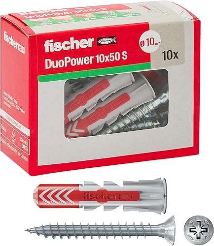 Fischer – Dübel Duopower mit Schraube, grau, 544018 - Cheap-Us