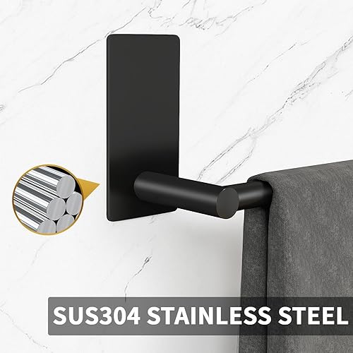 Selbstklebender Handtuchhalter,JS Handtuchhalter Bad Ohne Bohren Edelstahl Handtuchstange 55cm/21.65 inch - Cheap-Us