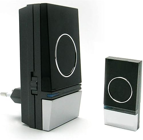 Avidsen 102326 Nielsen 100 m Plug-In Wireless Door Chime with 32 Chimes High Gloss Black by Avidsen - Cheap-Us