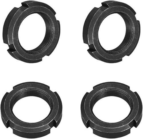 sourcing map 4 Stücke 27Mx1.5mm befestige vier-Nuten ausschnittene runde Mutter - Cheap-Us