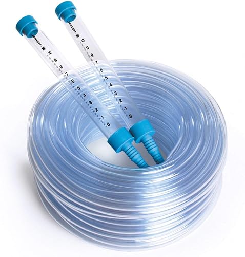 Cellfast Schlauchwasserwaage aus hochwertigem Kunststoff es hat bruchsichere Trichter mit Millimeter-Skala, erleichtert die Nivellierung der Punkte, 22-101, grau, 20m - Cheap-Us