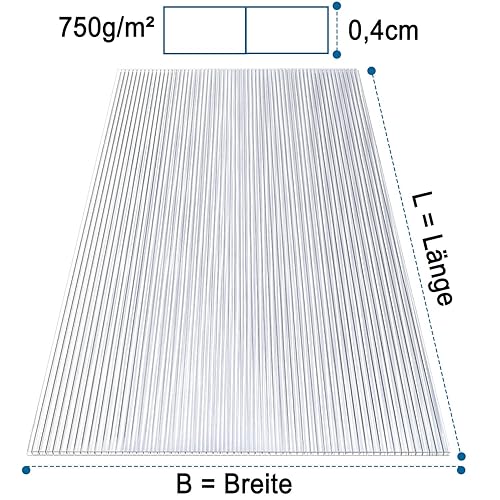 AtHaus® Polycarbonat Hohlkammerstegplatten - 200 Maße zur Auswahl | 875 x 585-4mm Stärke | UV-beständigen (Transparent)|stoßsicheren Doppelstegplatte Gewächshausplatte Stegplatten - Cheap-Us