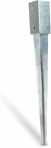 Einschlaghülse 71mm x 71mm x 750mm für Pfosten, verzinkt, Bodenanker, Bodenhülse, Pfostenschuh - Cheap-Us